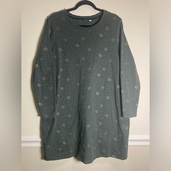 Boden Sweatshirt Dress in Charcoal Marl (Ripple Wave) size 14 - Picture 6 of 11